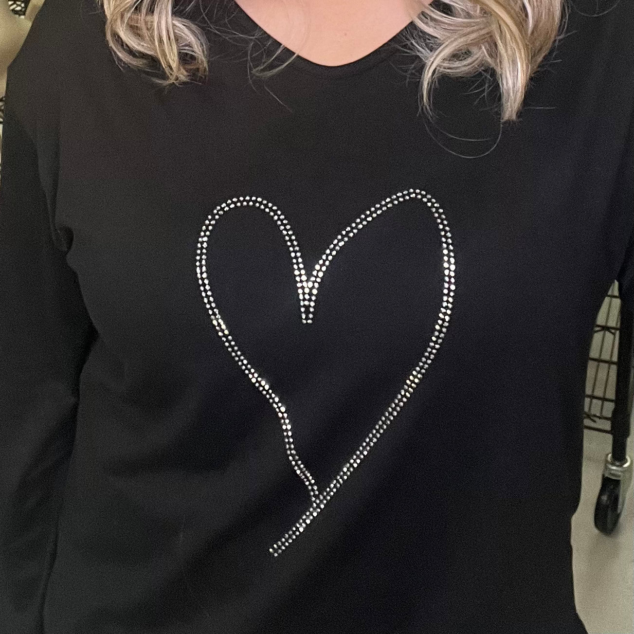 Kristi's Bling Heart - Long Sleeve Shirt